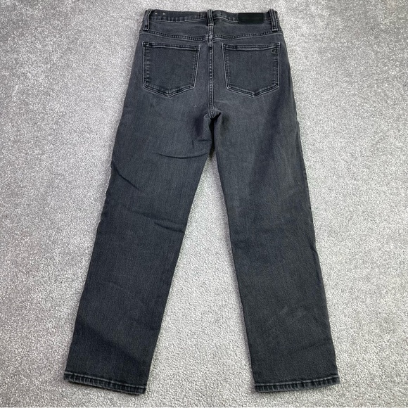 Madewell Jeans Women's 25 Black Classic Straight High Rise Denim Stretch J2054 - Picture 3 of 15